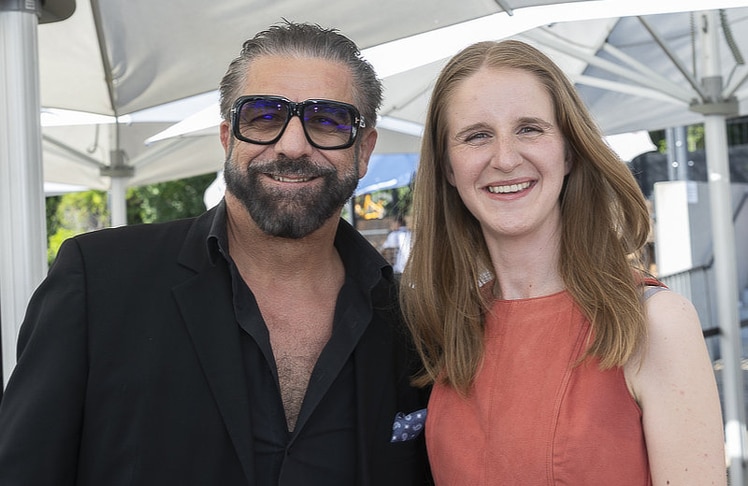 Netzwerker Mauro Maloberti mit Promiwinzerin Katharina Baumgartner. © LEADERSNET / R. Brunhölzl