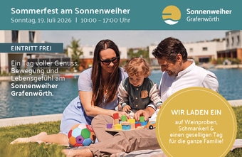 Sommerfest am Sonnenweiher in Grafenwörth: Genuss, Bewegung und Familienprogramm bei freiem Eintritt