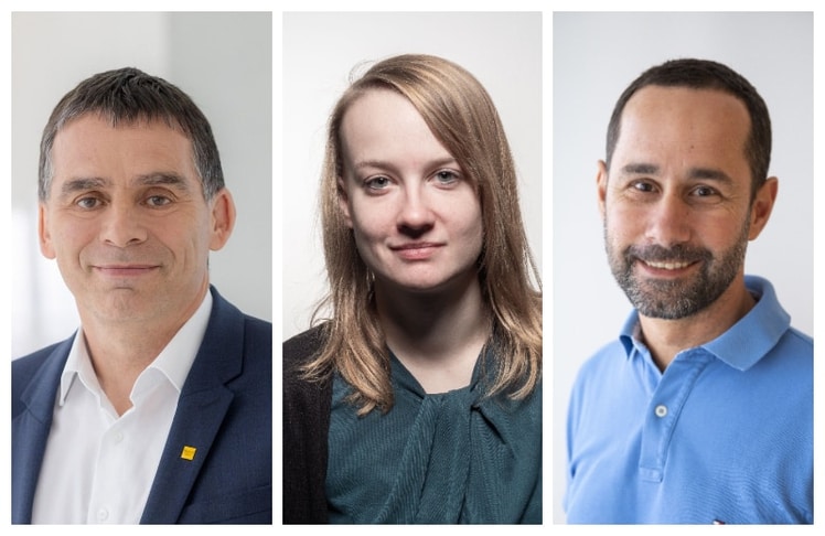V.l.n.r.: Peter Umundum, Generaldirektor-Stellvertreter, Vorstand für Paket & Logistik, Österreichische Post AG, Sarah Pfoser, Senior Researcher am Logistikum der FH Oberösterreih, und Günther Junkowitsch, Leitung Supply Chain Management bei Intersport.