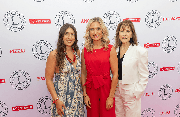 V.l.n.r.: Sabrina Kreutzberger (Sängerin), Corinna Kamper-Campisi (Rennfahrerin & Moderatorin) und Anja Kruse (Schauspielerin)
