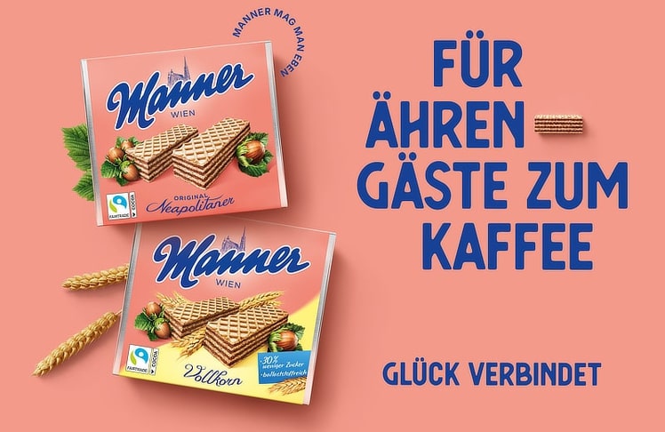 ...oder "Führ Ährengäste zum Kaffee" führen die Mechanik der "Verbindungsschnitte" fort. © &US/ Manner