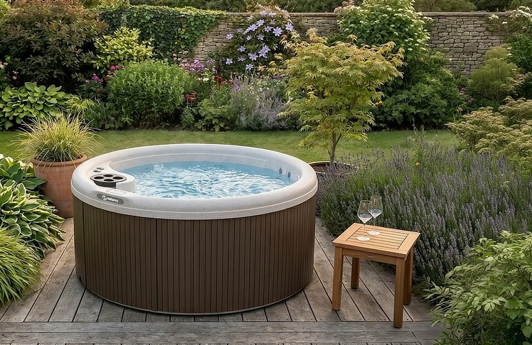 Aptos ist der einzige klassisch runde Whirlpool im Sortiment. © HotSpring