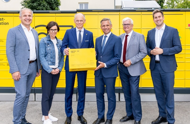 V.l.n.r.: Christian Mader, Präsident des Oberösterreichischen Gemeindebundes, Doris Staudinger, Bürgermeisterin von Schwanenstadt, Walter Oblin, Wolfgang Hattmannsdorfer, Marcus Wild und Alexander Pröll