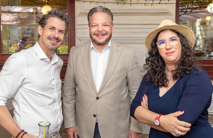 V.l.n.r.: Thomas Peschta, Dominic Schmid und Cornelia Dlabaja