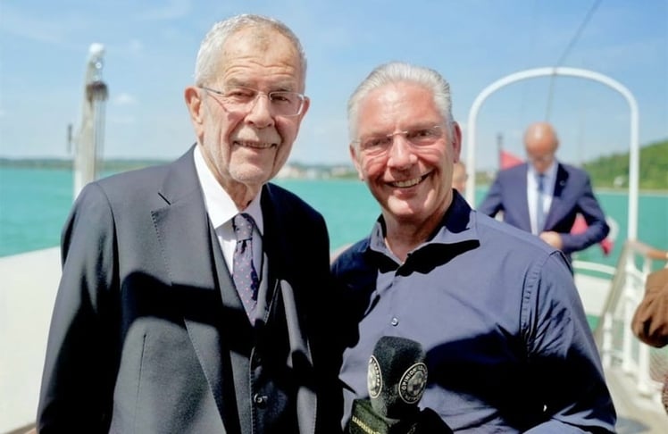 Alexander Van der Bellen und Paul Leitenmüller (CEO Opinion Leaders Network)