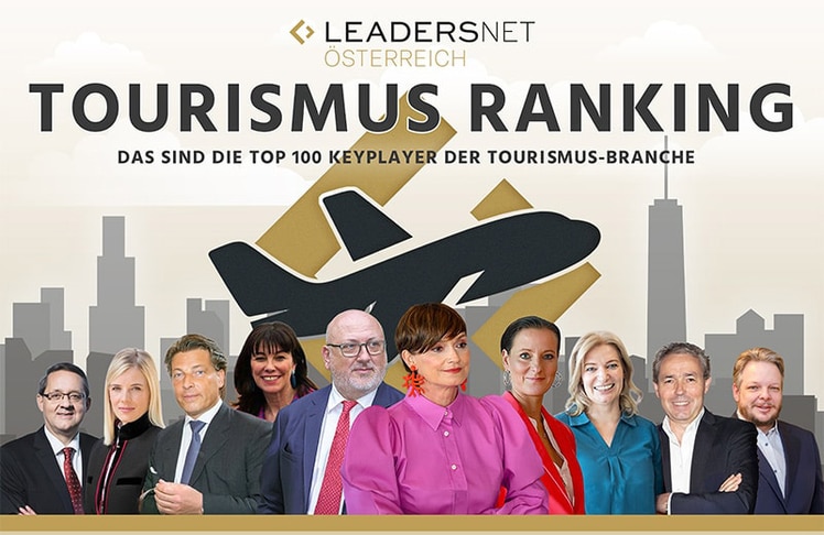 V.l.n.r.: Günther Ofner (Flughafen Wien), Viktoria Veider-Walser (Kitzbühel Tourismus), Matthias Winkler (Sacher Hotels), Martha Schultz (Schultz Gruppe / Reisebüro Hochzillertal), Andreas Matthä (ÖBB), Astrid Steharnig-Staudinger (Österreich Werbung), Allegra Frommer (Hogast), Annette Mann (Austrian Airlines), Otmar Michaeler (FMTG) und Dominic Schmid (Minor Hotels).