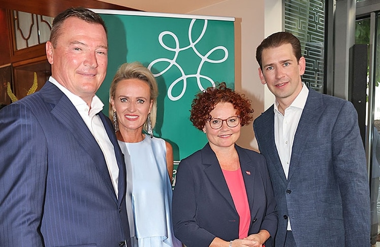 V.l.n..r.: Markus Friesacher, Alexandra Meissnitzer, Elisabeth Zehetner und Sebastian Kurz