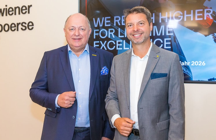 Andreas Klauser (CEO Palfinger AG) und Felix Strohbichler (CFO Palfinger AG).
