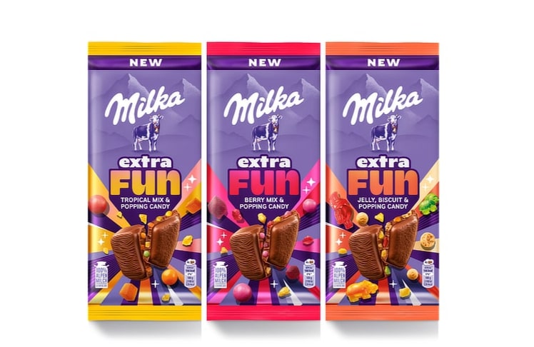 Die Tafeln in den Geschmacksrichtungen Tropical Mix & Popping Candy, Berry Mix & Popping Candy sowie Jelly, Biscuit & Popping Candy sind ab sofort mit einer Grammatur von 150g im Handel erhältlich.