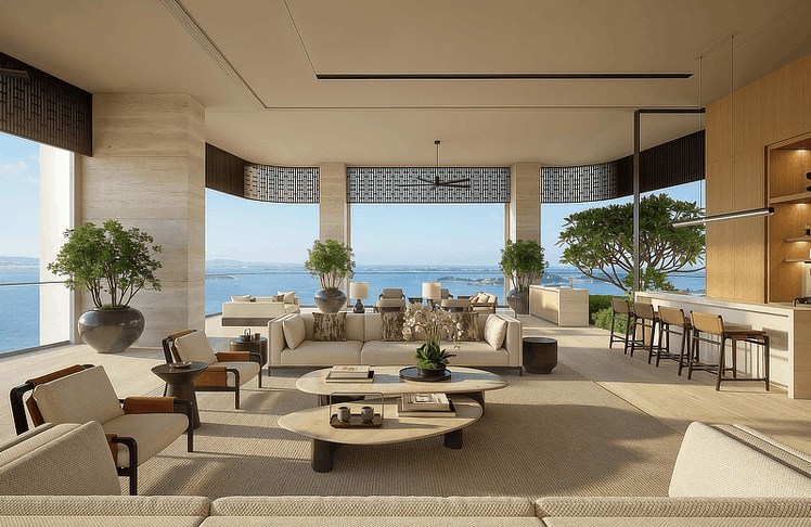 Die Sky Villa der Aman Residences in Singapur. 