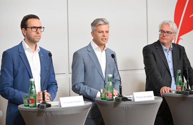V.l.n.r.: Christoph Knogler (Keba), Thomas Arnoldner (A1) und Harald Schabernack (VIG)