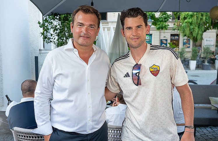"El Gaucho"-Inhaber Michael Grossauer (l.) mit Tennisprofi Dominic Thiem. © Andreas Tischler