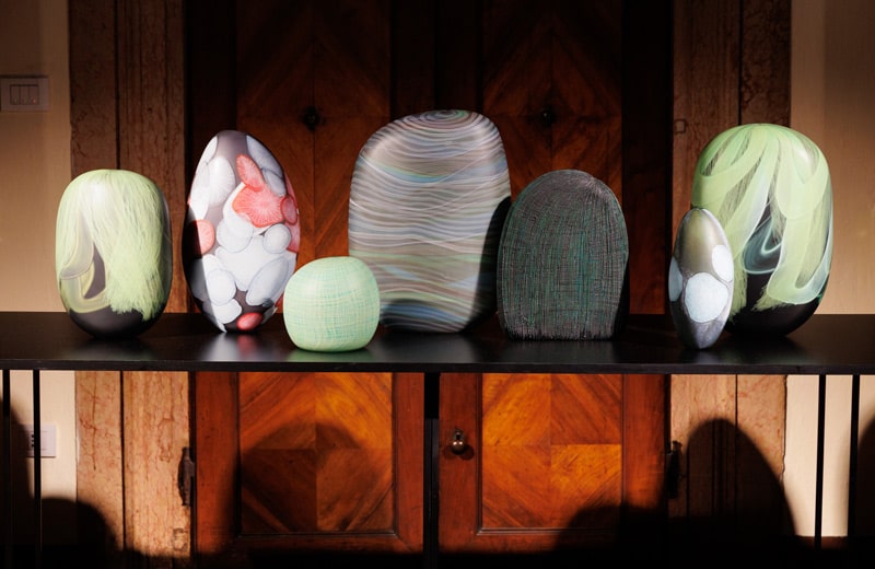Clare Belfrage. In the Glow of Green, Collection, at Palazzo Loredan, Venice.