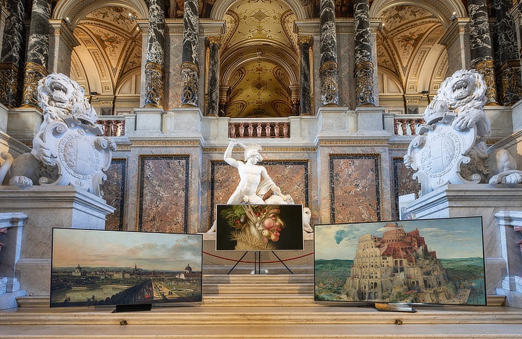 Zu den 43 digital verfügbaren Werken zählen unter anderem "Wien, vom Belvedere aus gesehen" von Bernardo Bellotto, "Sommer" von Giuseppe Arcimboldo und "Turmbau zu Babel" von Pieter Bruegel dem Älteren. © Seniad Kasupovic