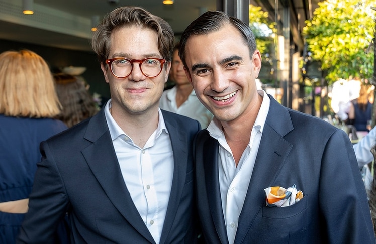 V.l.n.r.: Lukas Crepaz (kaufmännischer Direktor Salzburger Festspiele) und  Christian Renner (Vorsitzender der Next Generation der Freunde der Salzburger Festspiele)
