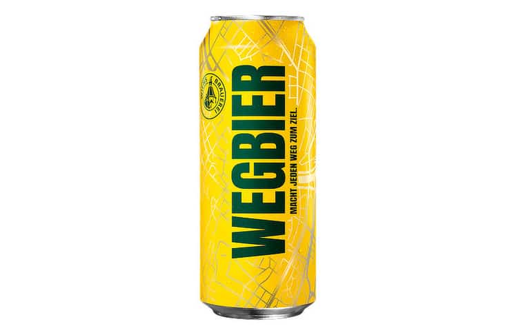 Für kurze Zeit trägt das Ottakringer Helle auf der Dose den Schriftzug "Wegbier".