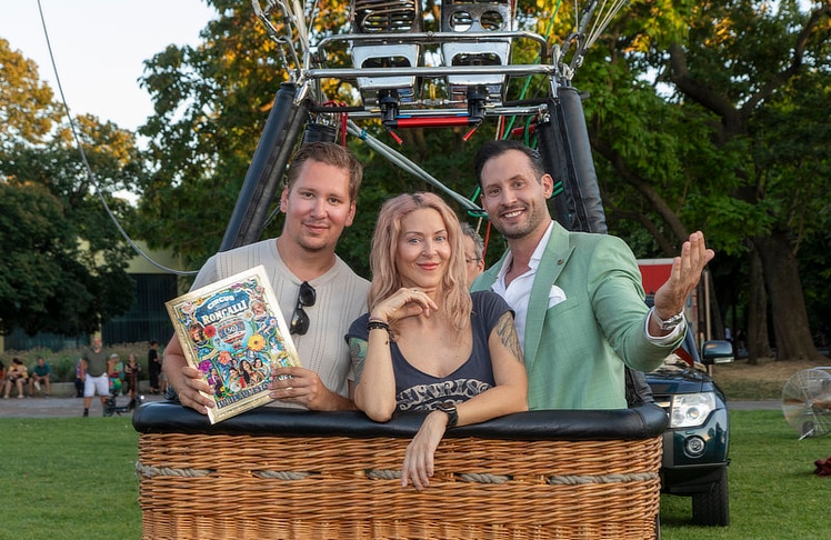 V.l.n.r.: Autor Clemens Trischler, Unternehmerin Simone Lugner und "Mr. Austria" Christopher Dengg.