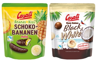 Schoko-Bananen und Rum-Kokos gehen bei Casali in neuen Varianten an den Start