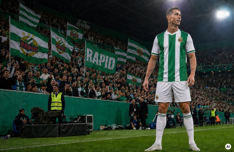 Ein Anblick, von dem so mancher Rapid-Fan derzeit träumen dürfte: Cristiano Ronaldo in Grün-Weiß – vorerst allerdings reine Fantasie. (Symbolbild)