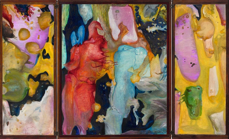 Erna Rosenstein, Triptychon der Stille und des Feuers, 1974 National Museum in Warsaw