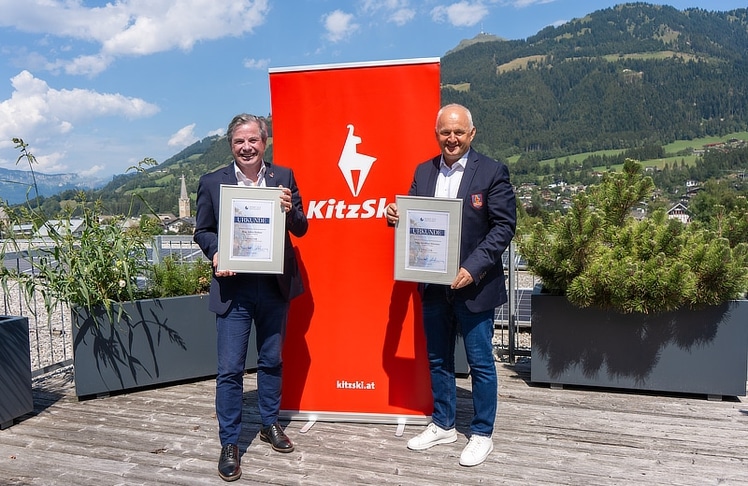 KitzSki Vorstandsvorsitzende Anton Bodner (l.) und Vorstand Christian Wörister wurden als Senatoren im Senat der Wirtschaft aufgenommen.
