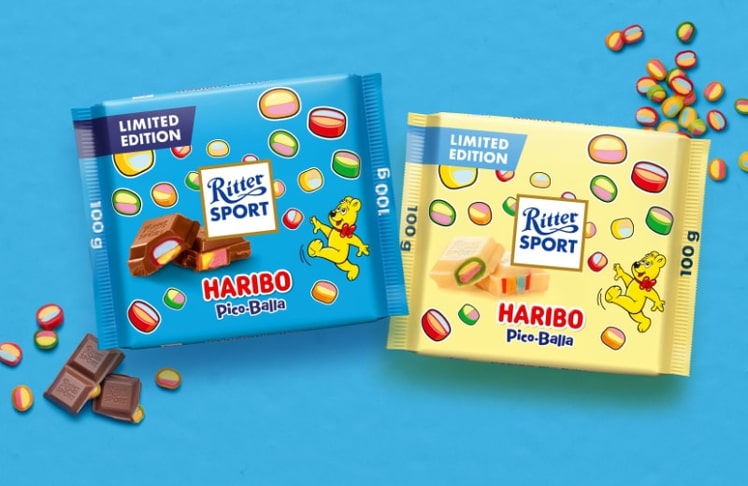 Zwei Markenklassiker verbinden Schokolade und Fruchtgummi in einer Limited Edition.