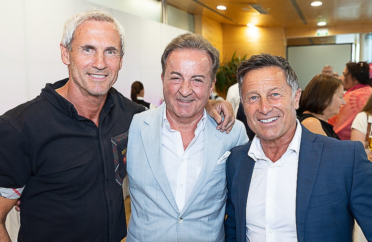 V.l.n.r.: Ex-Rapid-Tormann Michael Konsel, Eventveranstalter Kurt Faist und sechsfacher Weltcupsieger Hans Enn.