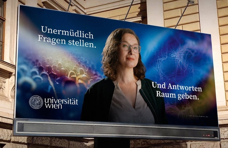 Den Auftakt der Partnerschaft bildet eine Imagekampagne, die die Universität Wien in ihrer ganzen gesellschaftlichen 
Relevanz zeigen soll.
