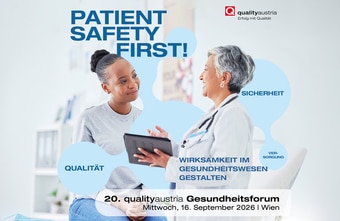 Patient Safety first beim 20. qualityaustria Gesundheitsforum