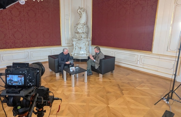 Das Gespräch mit Maximilian Mayer-Melnhof wurde in der Hofburg gedreht.