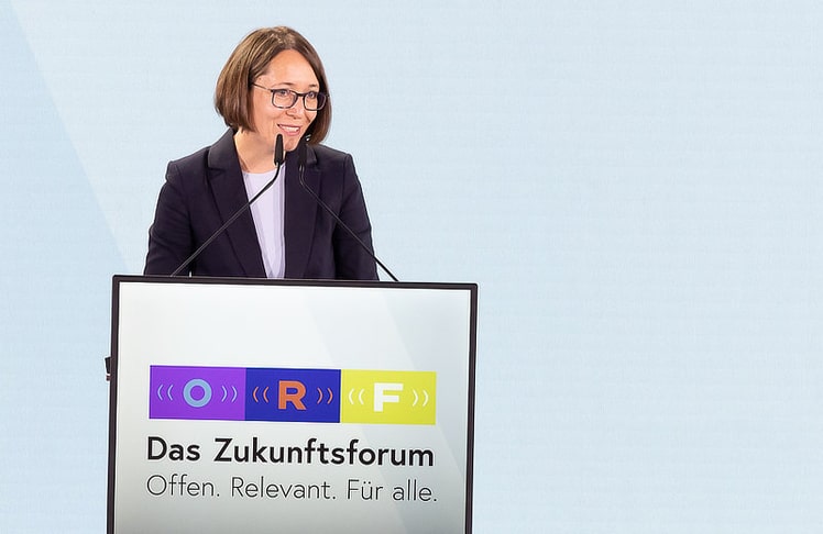 Journalistikprofessorin Annika Sehl beleuchtete in ihrer Keynote die Rolle öffentlich-rechtlicher Medien im digitalen Umfeld.