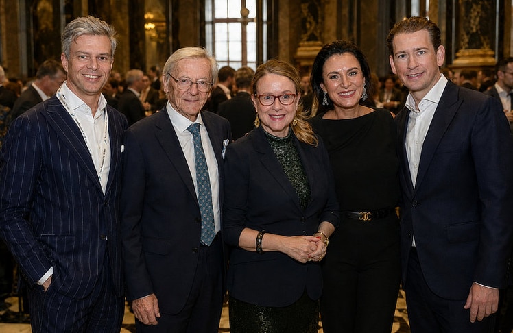 V.l.n.r.: Thomas Arnoldner (Deputy CEO, A1 Telekom Austria Group), Wolfgang Schüssel (Bundeskanzler a.D.), Margarete Schramböck (Vorstandsmitglied, Aramco Digital & Bundesministerin a.D.), Elisabeth Köstinger (Unternehmerin, Aufsichtsrätin, Investorin & Bundesministerin a.D.) und Sebastian Kurz (Unternehmer, Investor & Bundeskanzler a.D.). © LEADERSNET / H. Tremmel