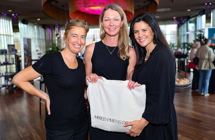 Die Gastgeber:innen und selbstständigen PR-Expert:innen (v.l.n.r.) Ursula Korte, Katharina Florian und Annika Hahn.
