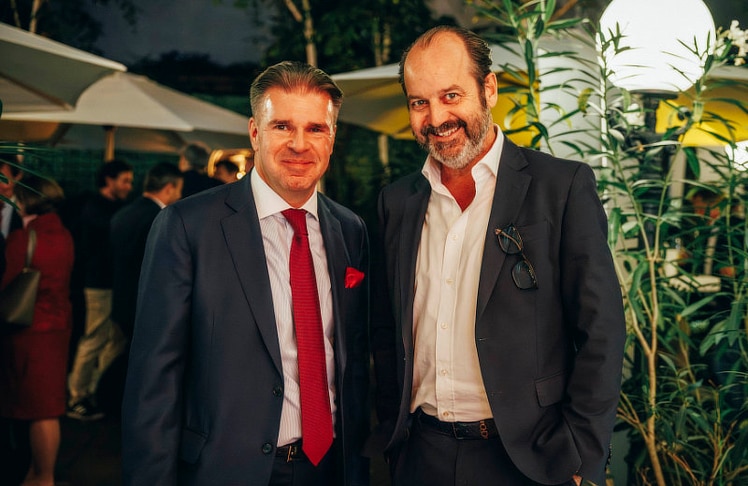 VÖZ-Geschäftsführer Gerald Grünberger (l.) und "Presse"-Innenpolitikressortleiter Oliver Pink.