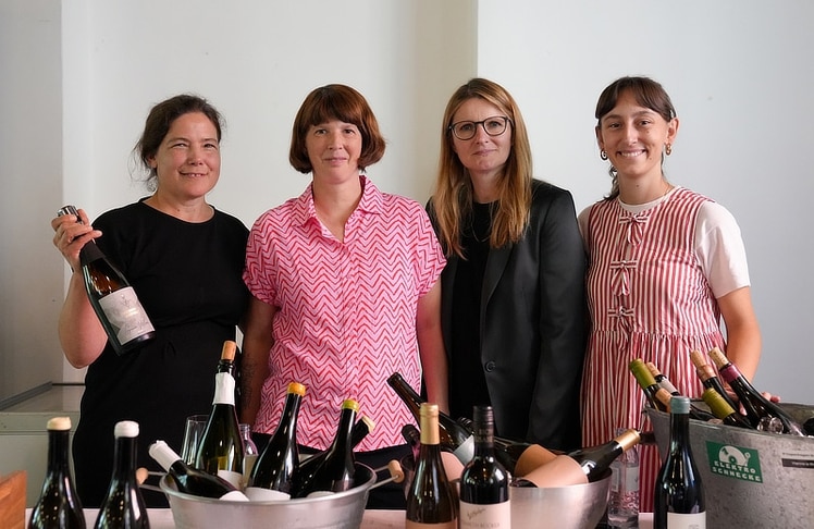 V.l.n.r.: Else Zuschmann, Elisabeth Rücker, Katharine Gundolf und Sophie Wieninger vom Female Wine Collective