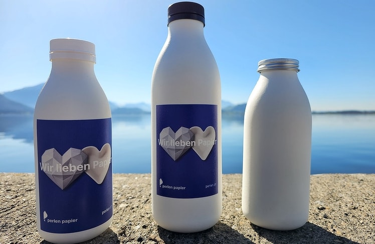 Perlen Papier bringt neuartige Papierflasche nach Österreich.