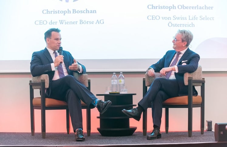 Christoph Boschan und Christoph Obererlacher diskutierten über die Lage an den Börsen und mögliche Chancen für Anleger:innen.