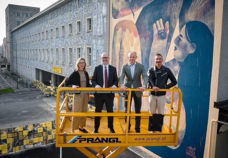 Street Art auf Zeit verändert die Post City Linz