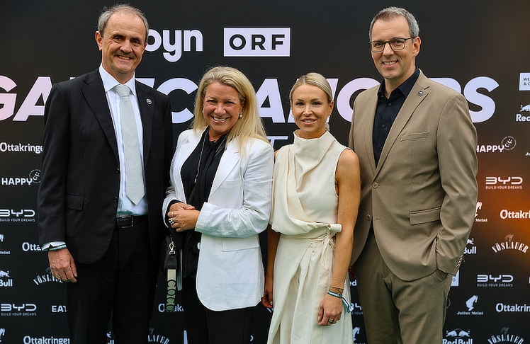 V.l.n.r.: Bernhard Albrecht (Co-CEO ProSiebenSat.1 Puls 4), Nina Kaiser (Mitglied der Geschäftsleitung ProSiebenSat.1 Puls 4 und Co-Founderin 4Gamechangers), Cornelia Doma (Geschäftsleitung Marketing and Communications ProSiebenSat.1 Puls 4) und Thomas Gruber (Co-CEO ProSiebenSat.1 Puls 4).