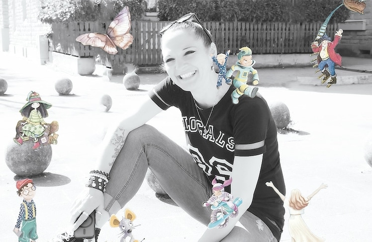 Sue Glanzner (Deutschland): Kinderbuchautorin, die pro Jahr über 70-mal vorliest; bei Sprachsalz Mini mit "Kalle Komet" und "Sommer der magischen Flügel". © Ann Moo Seifert