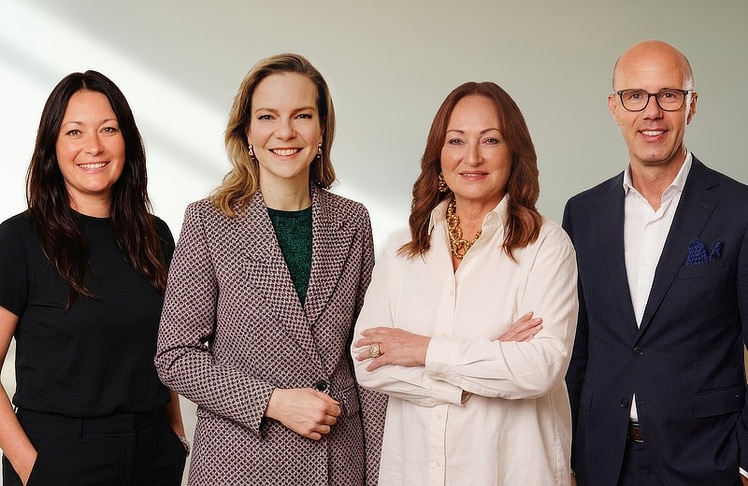 V.l.n.r.: Natalie Schwarz (Commercial Director Germany & Community, Events & Partnerships), Lara Gonschorowski (Publishing Director & Editor-in-Chief), Kristin Hanusch-Linser (CEO und Herausgeberin) und Boris Recsey (Chief Growth, Commercial & Finance Officer).