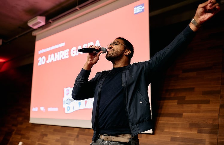 Sänger Cesár Sampson sorgte bei der Jubiläumsgala für musikalische Unterhaltung.