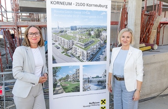 Wohnprojekt "Korneum" in Korneuburg erreicht Dachgleiche