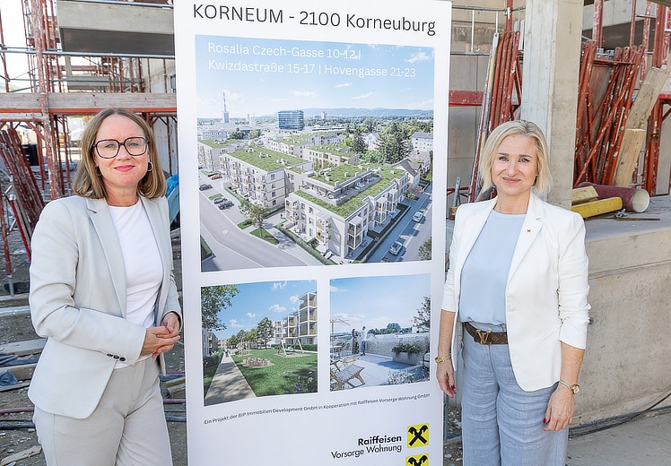 Wohnprojekt "Korneum" in Korneuburg erreicht Dachgleiche