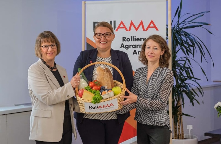 V.l.n.r.: Micaela Schantl (Leiterin Marktanalyse und strategische Planung bei der AMA-Marketing), Christina Mutenthaler-Sipek (Geschäftsführerin der AMA-Marketing) und Klara Fichtenbauer (Senior Consultant bei YouGov).