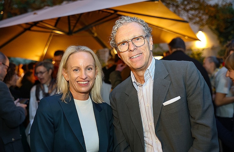 Staatssekretärin Michaela Schmidt und der Vorsitzende des ORF-Stiftungsrats Heinz Lederer