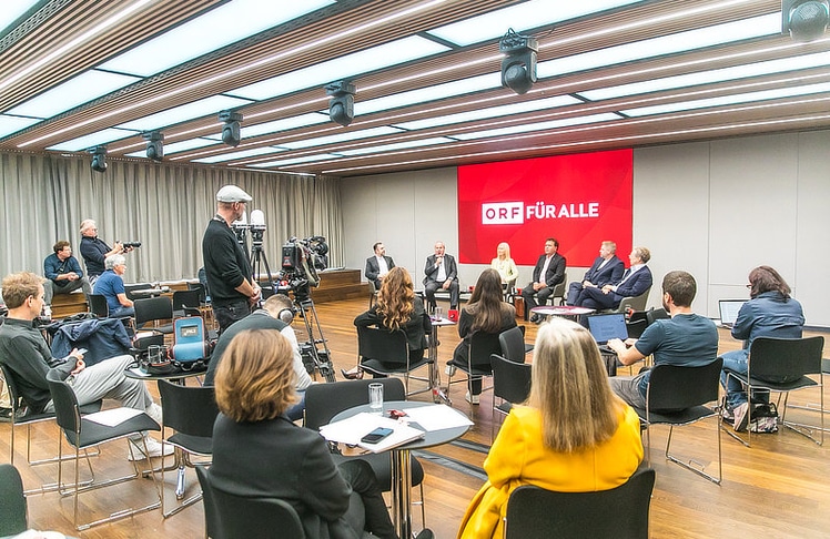 Zahlreiche Vertreter:innen aus Kultur und Sport tauschten sich am ORF-Mediencampus über die künftige Rolle des öffentlich-rechtlichen Rundfunks aus.