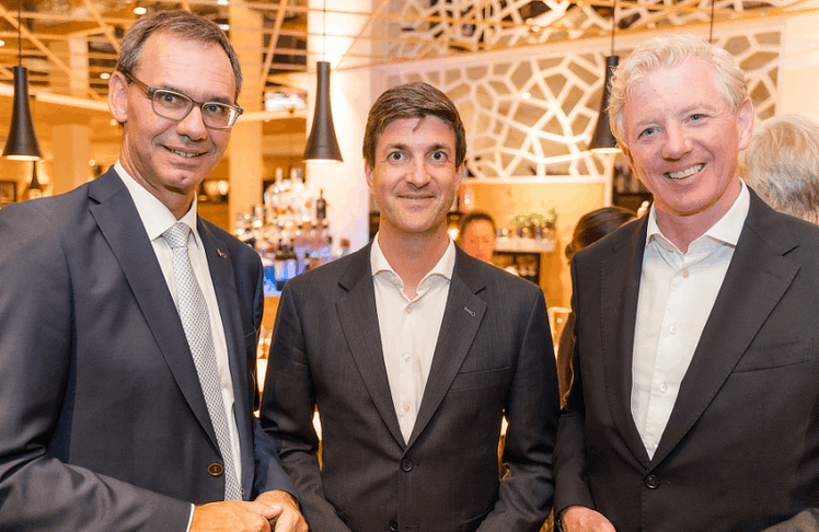 V.l.n.r.: Markus Wallner (Landeshauptmann Vorarlberg), Christian Winkelhofer (Country Managing Director Accenture Österreich) und Peter McDonald (Sozialversicherungsträger-Vorsitzende) bei der Accenture Night © LEADERSNET/A. Rieck