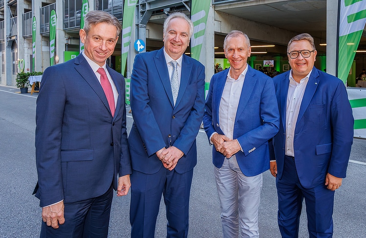 V.l.n.r.: Werner Ressi, Karl Rose, Josef Pesserl und Martin Graf. © Energie Steiermark/Symbol