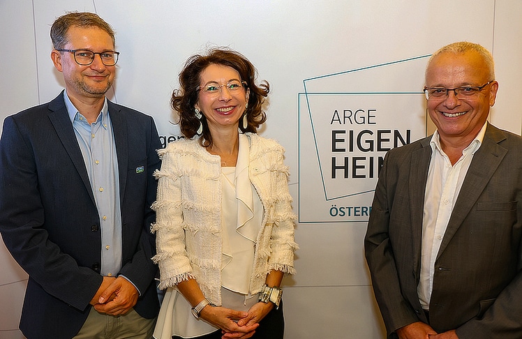 V.l.n.r.: Johannes Wahlmüller, Global 2000, Isabella Stickler, ARGE Eigenheim und Wolfgang Amann, IIWB Institut für Immobilien, Bauen und Wohnen © LEADERSNET/G. Langegger